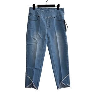 NWT Women's Slim Station Crop Jeans Pull-on Tummy Control Blue 2